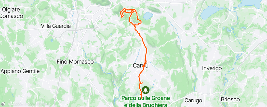 活动地图，Giro pomeridiano