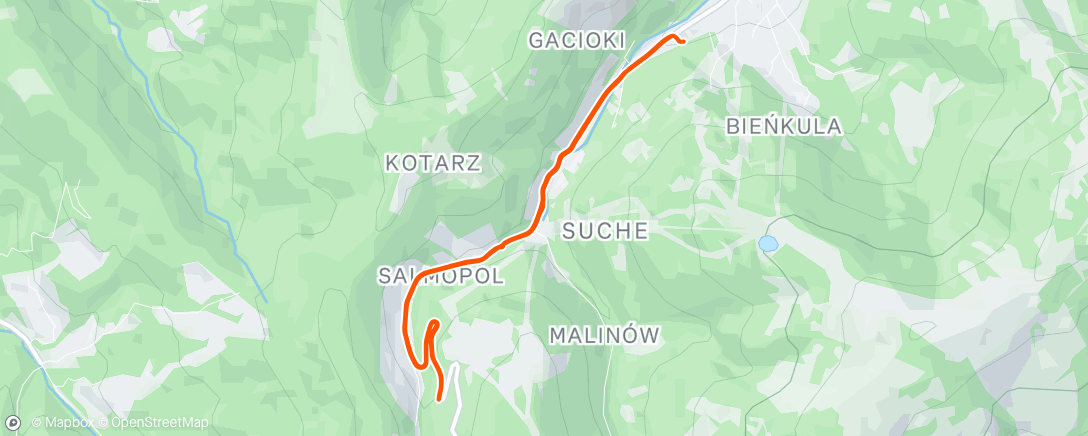 Map of the activity, Lunch Mountain Bike Ride