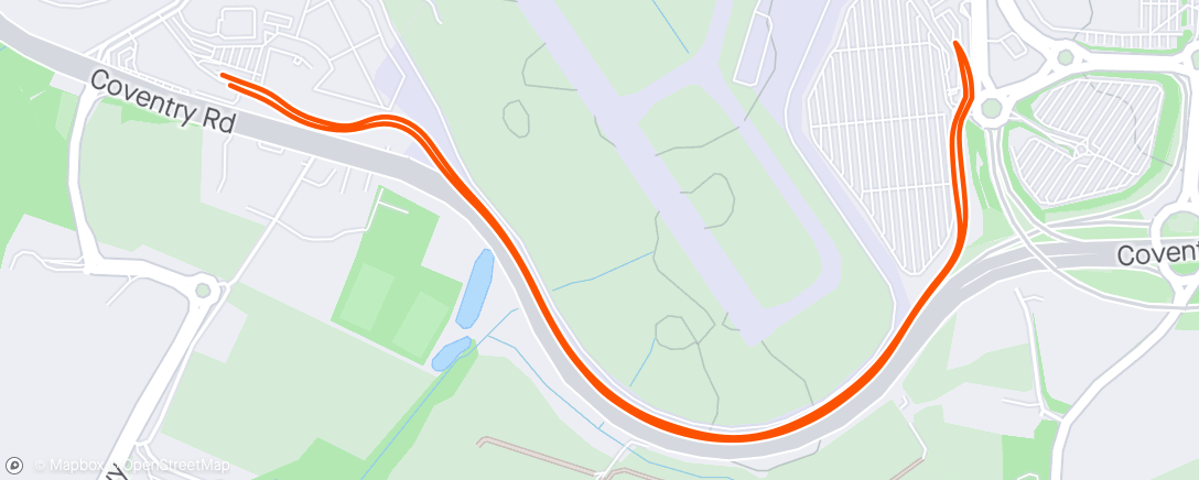 Map of the activity, Birmingham Airport trot