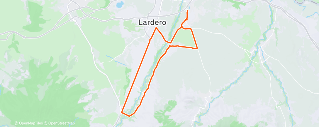 Карта физической активности (Bicicleta por la tarde)