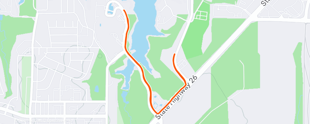 Map of the activity, Morning Run