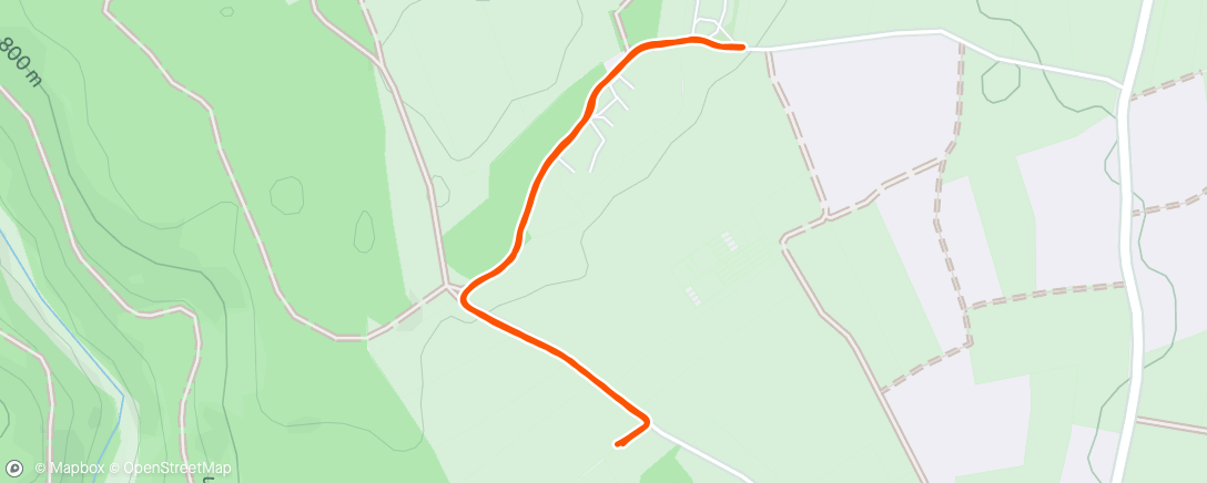 Map of the activity, Afternoon Run