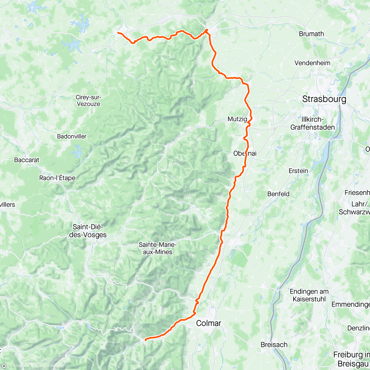 Map of the activity, Étape 15 • Retour en Alsace