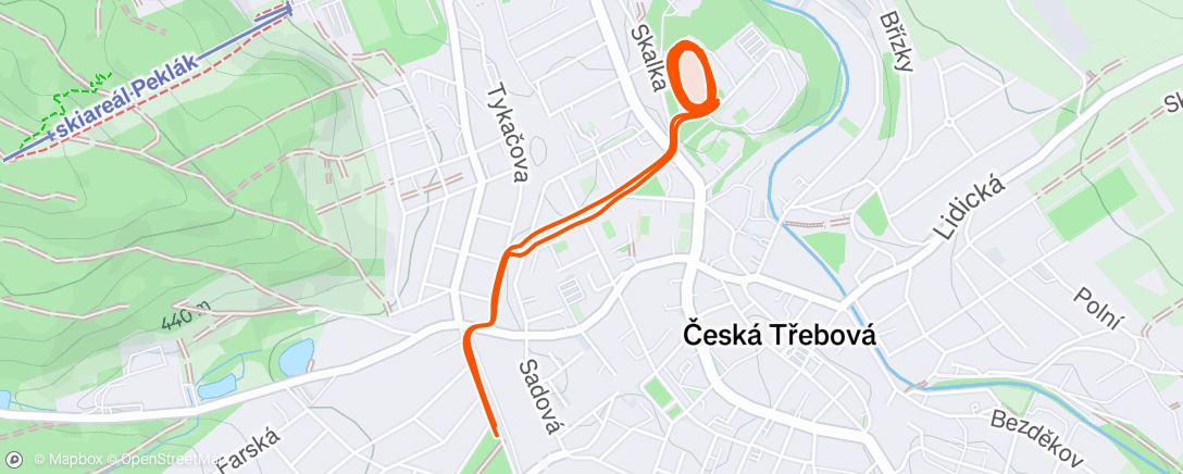 Map of the activity, Morning Run