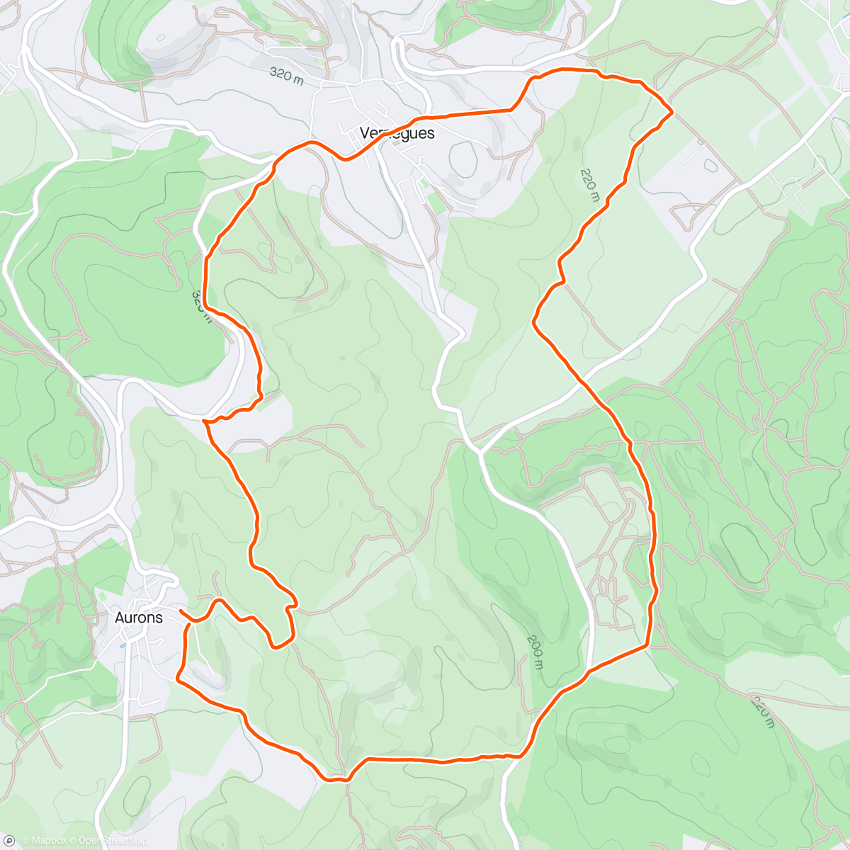 Map of the activity, Trail du soir