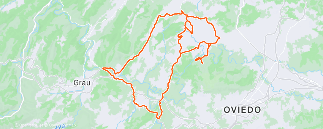 Map of the activity, Bicicleta a la hora del almuerzo