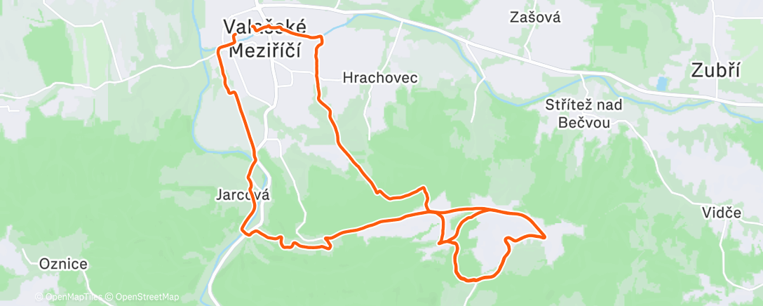 Map of the activity, Afternoon Mountain Bike Ride