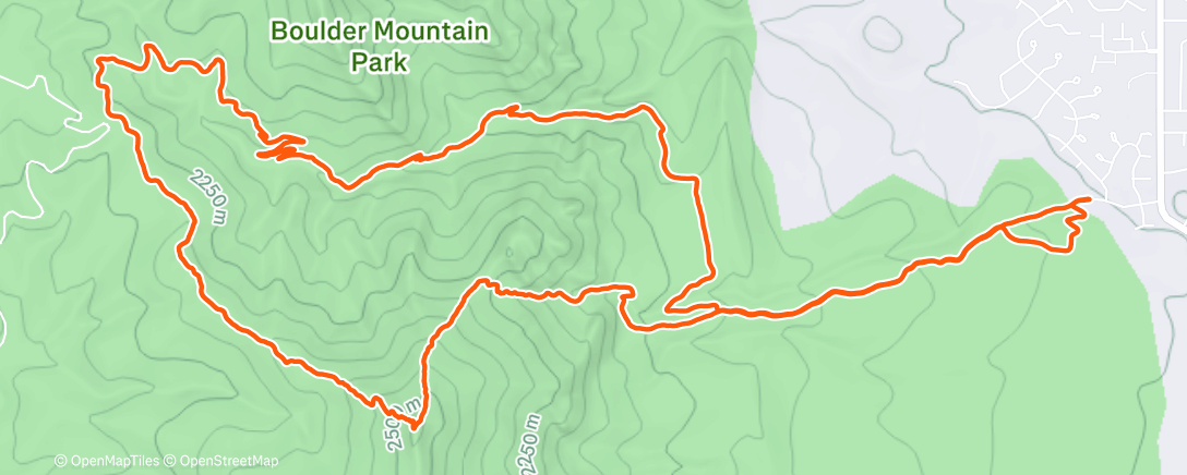Mapa de la actividad, Morning Trail Run