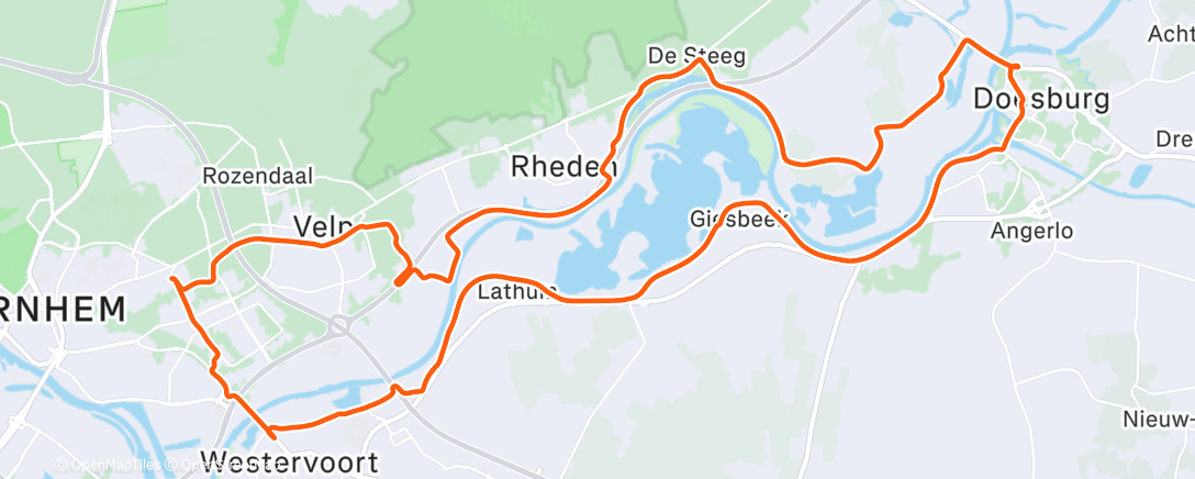 Map of the activity, Ochtendrit Doesburg vv