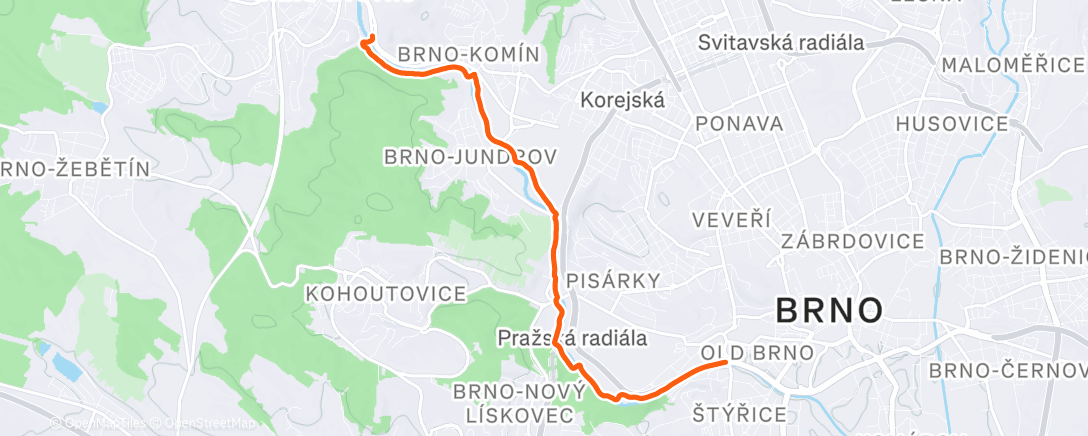 Map of the activity, Kočárkování