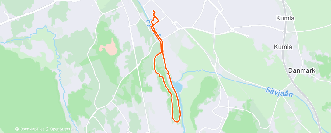 Карта физической активности (Afternoon Trail Run)