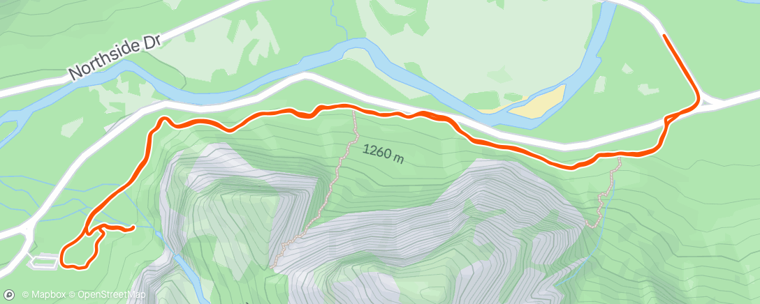 Map of the activity, Valley loop trail with Manu