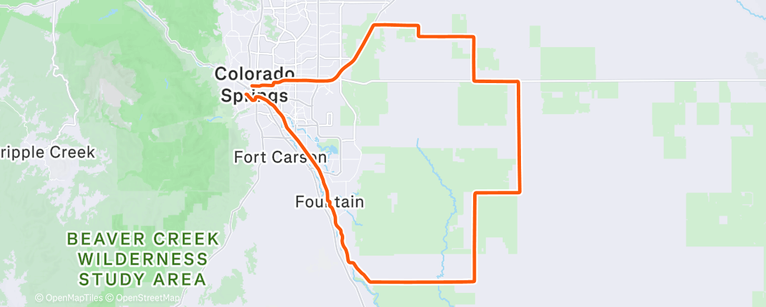 Map of the activity, Morning Ride