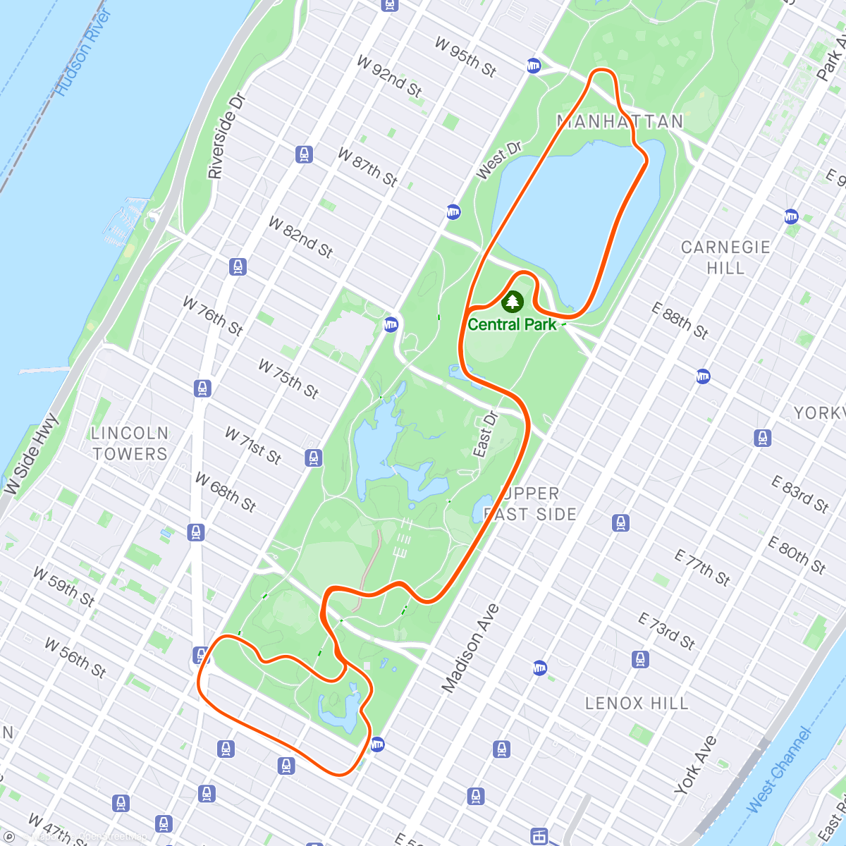 Map of the activity, Zwift - Aerobic Friday in New York