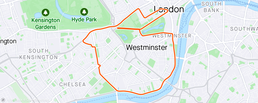 Карта физической активности (Zwift - Strength Endurance + Sweet Spot in London)