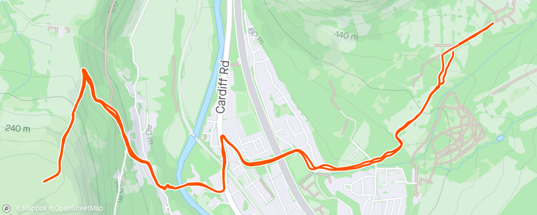 Map of the activity, 3 hills worth