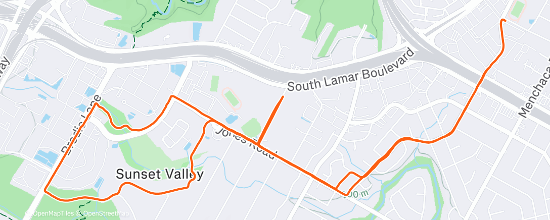 Map of the activity, Morning Run