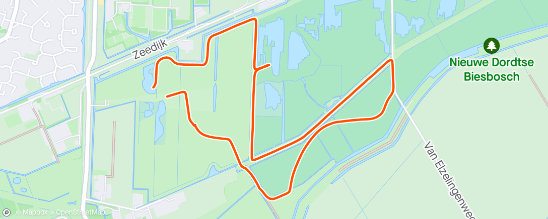 Map of the activity, Wandeling door de Nieuwe Biesbosch met Henny🥾