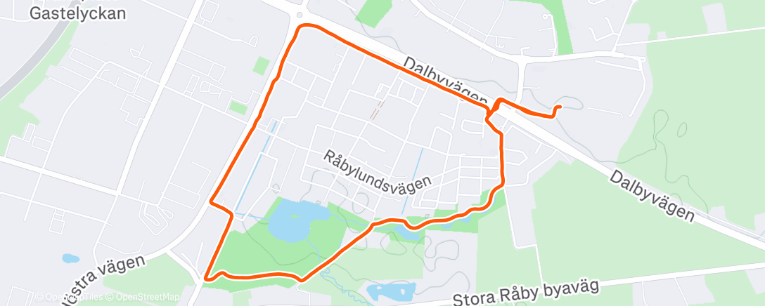 Map of the activity, Lunch Run