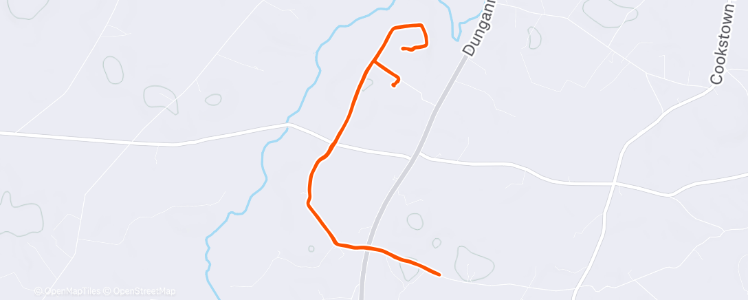 Map of the activity, Morning Run