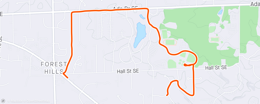 Map of the activity, First outdoor ride of 2024