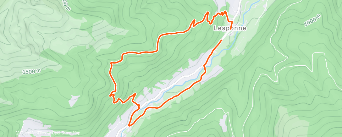 Mapa da atividade, Lunch Trail Run