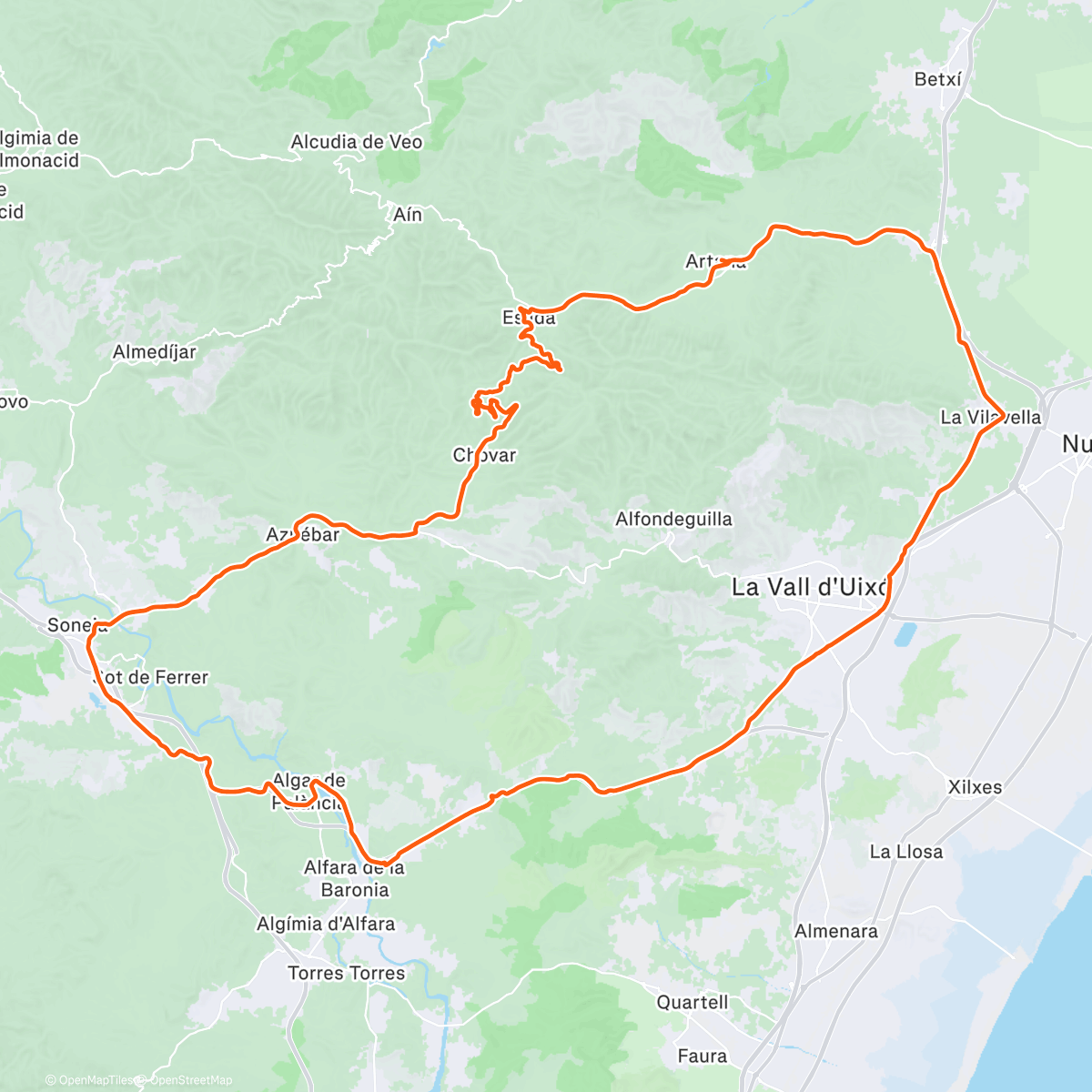 Карта физической активности (Bicicleta por la mañana)