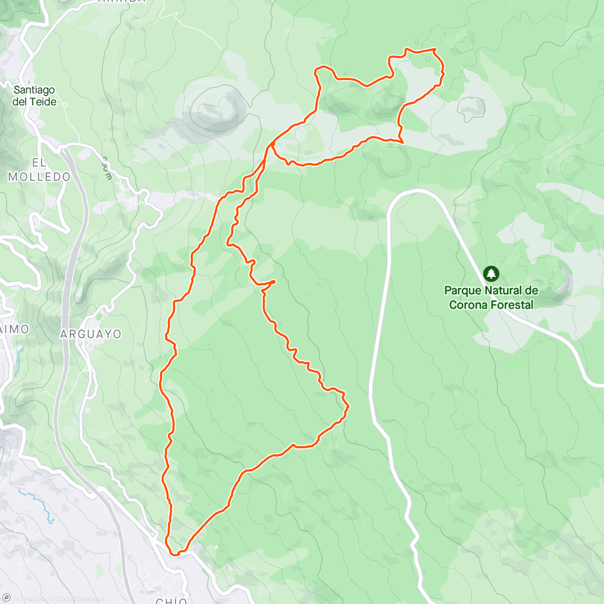 Map of the activity, Volcan la pété