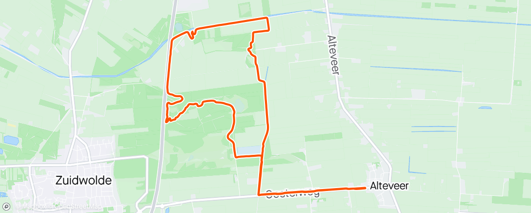 Map of the activity, Mtb ritje
