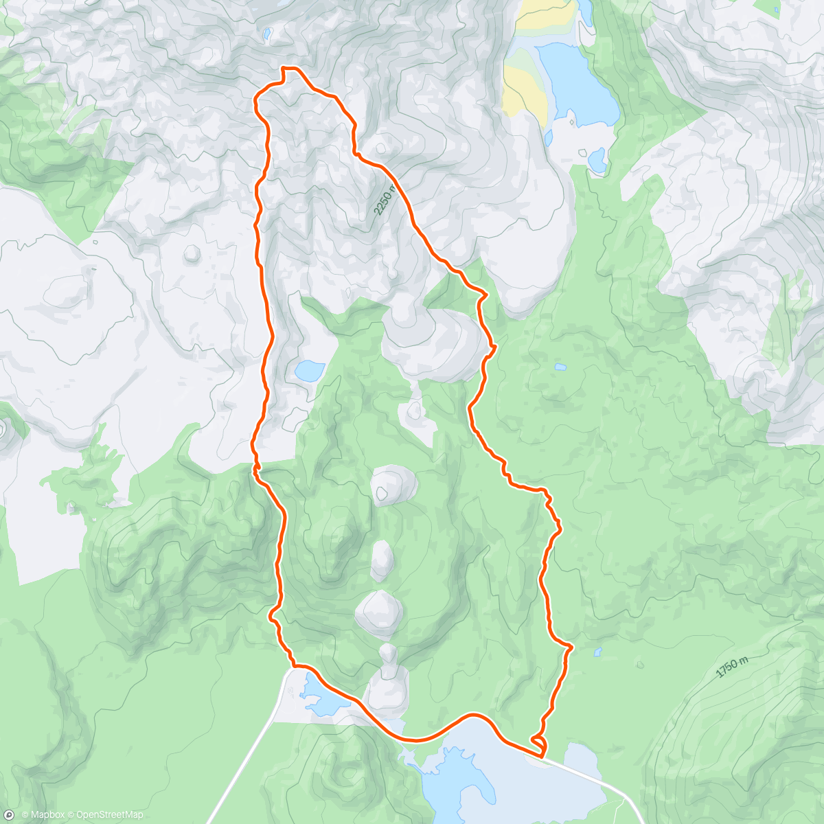 Map of the activity, South Sister loop?