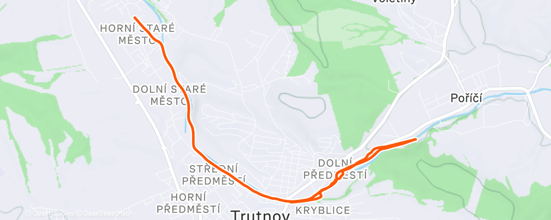 Map of the activity, Lunch Run