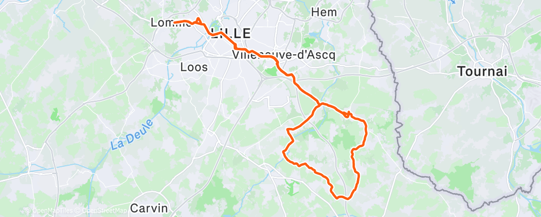 Карта физической активности (Rapha Festive 500 - Jour 7)