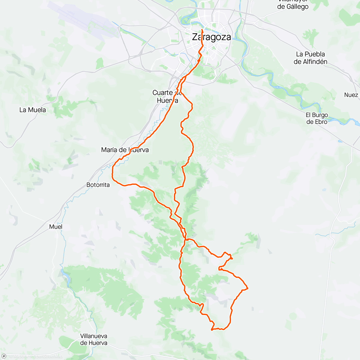 Map of the activity, Vallobera -Miniplana-Valdesimport-Foz de Zafrane -Princesa-Montañés-Valdeconsejo#ccmtbloboszaragoza