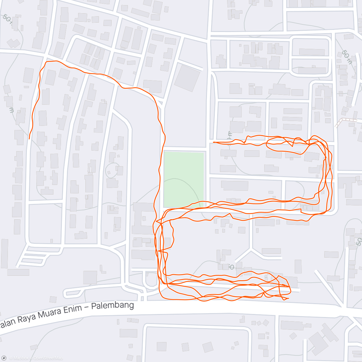 Map of the activity, Jumat run