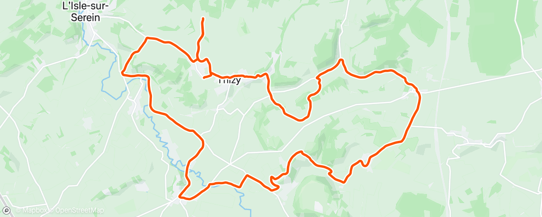 Map of the activity, Course à pied le midi (457D+ )