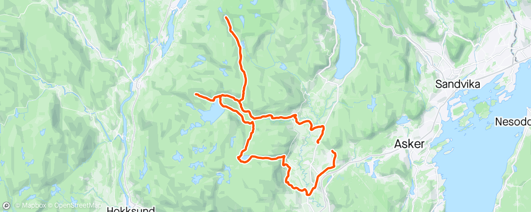 Map of the activity, langtur I Finnemarka I dag også