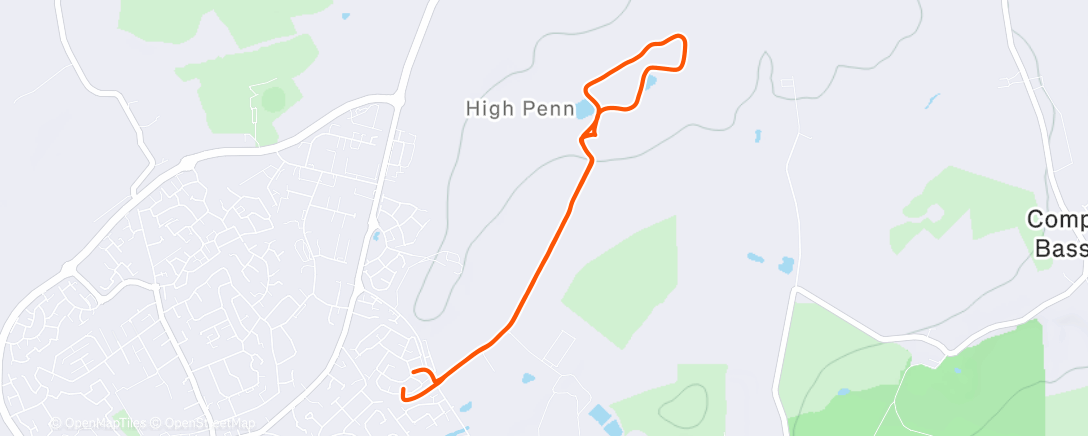 Map of the activity, Morning Hike