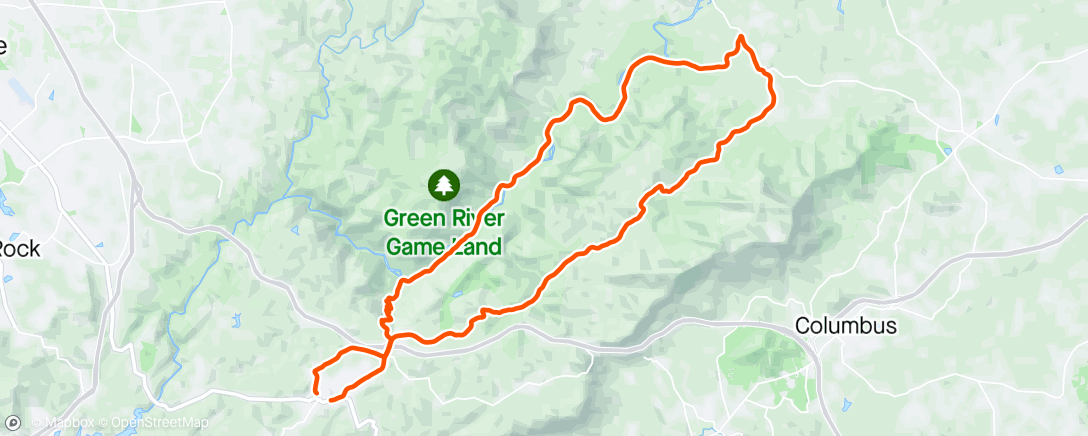 Map of the activity, GRC Switchback Ride