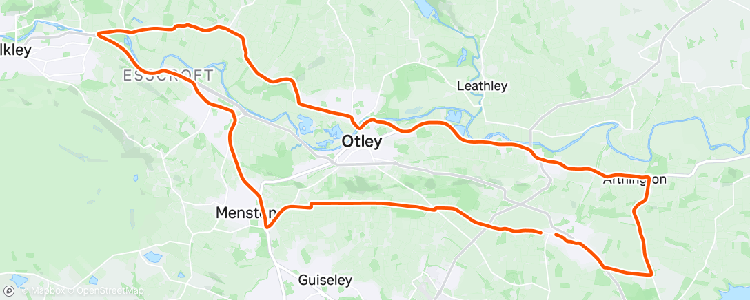 Map of the activity, Afternoon Ride