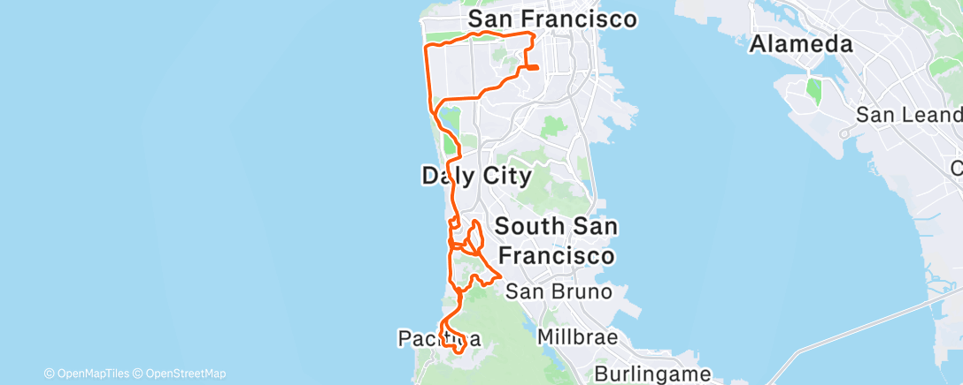 Map of the activity, Morning Ride