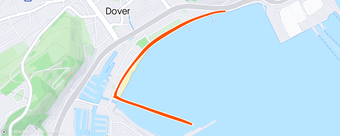 Map of the activity, Dover Parkrun