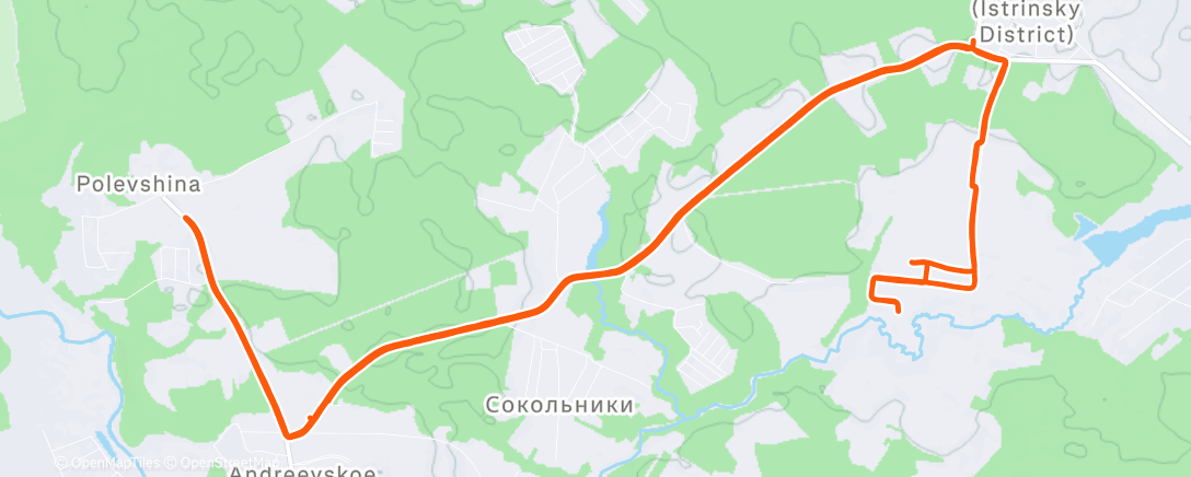 Map of the activity, Lunch Run