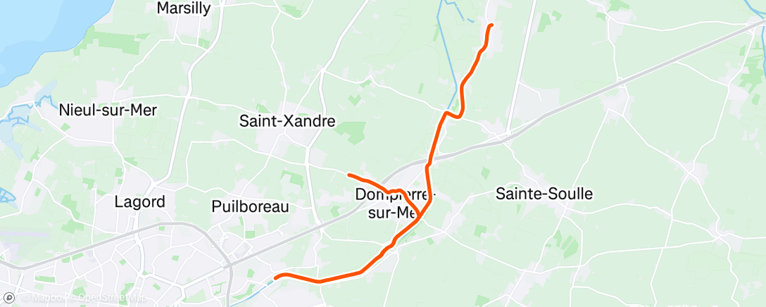 Map of the activity, Course à pied le matin