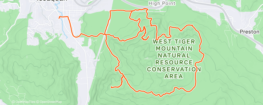 Map of the activity, Morning Trail Run
