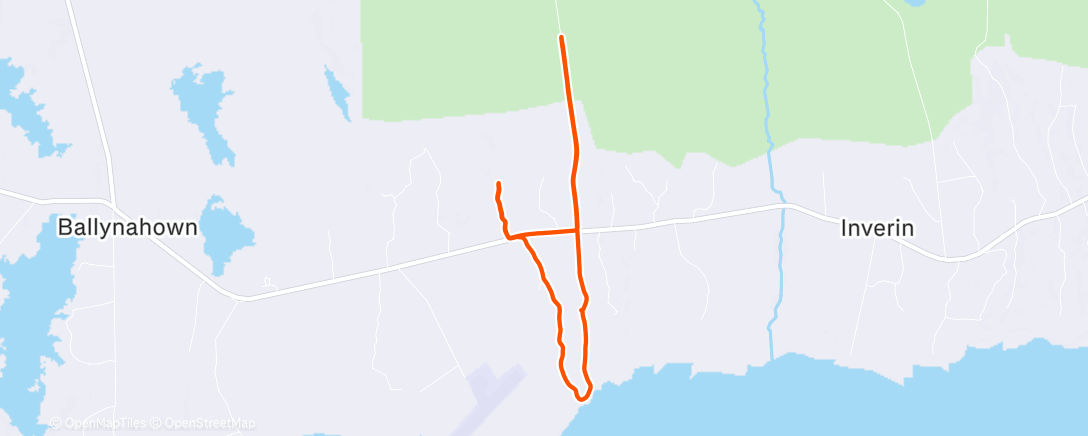 Map of the activity, Exploring rural roads