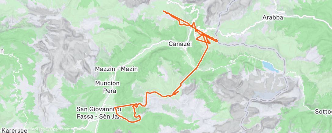 Map of the activity, Sessione di sci alpino mattutina