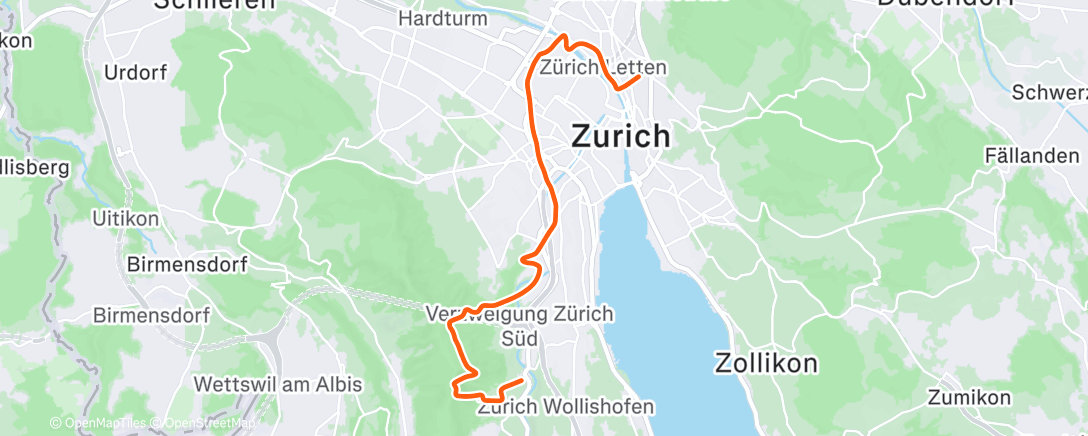 Map of the activity, Afternoon Ride