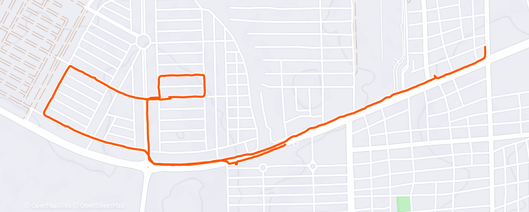 Map of the activity, Evening Run
