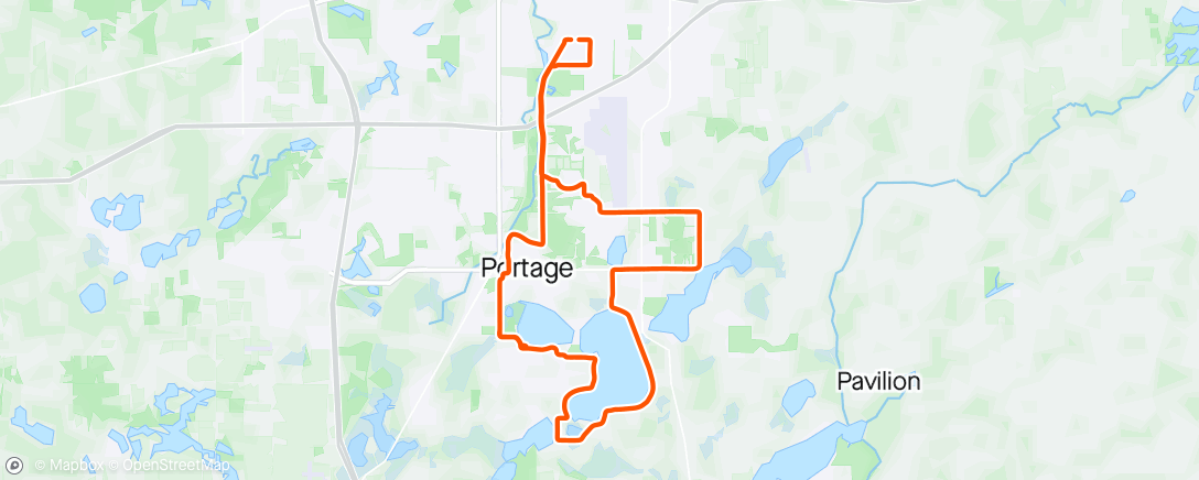 Map of the activity, Evening Ride