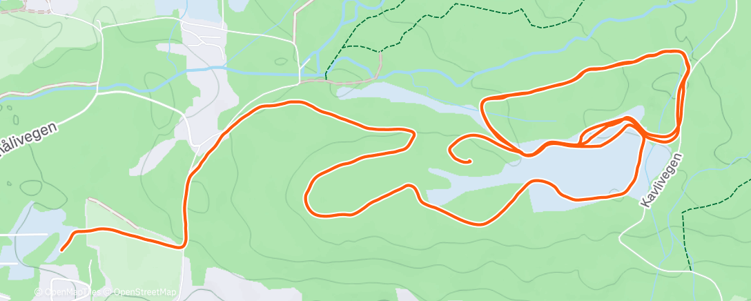 Map of the activity, Evening Nordic Ski